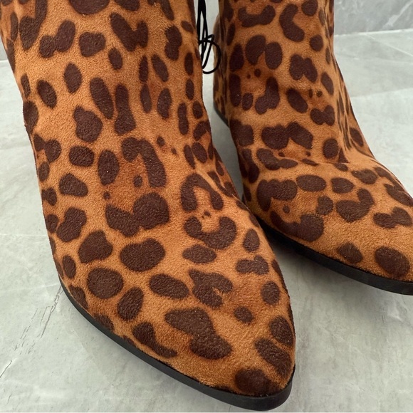 Women’s A New Day Target The Valerie Microsuede City Ankle Leopard Print Booties - Picture 7 of 16